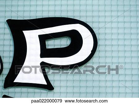 Stock Photo - P, text, painted.. Fotosearch