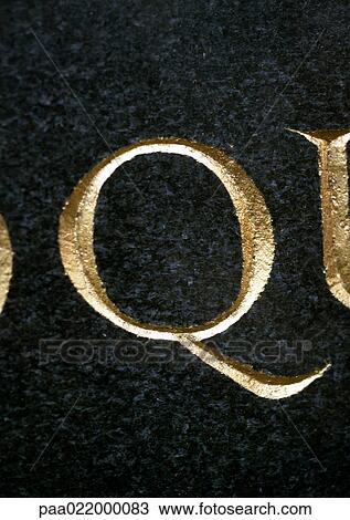 Q, text, engraved View Large Photo Image Stock Image - Q, text, engraved. Fotosearch