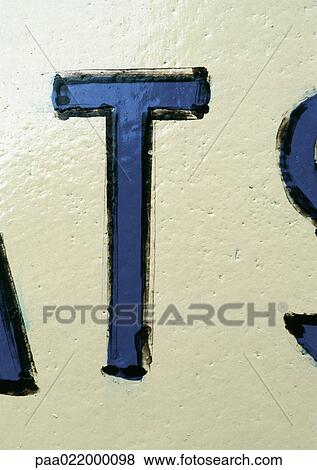 T, text, painted. View Large Photo Image Stock Photo - T, text, painted.. Fotosearch