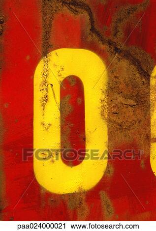Stock Image - 0 text, painted.. Fotosearch
