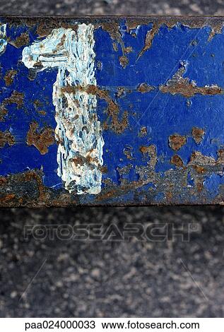 1 text in chipping paint View Large Photo Image Stock Image - 1 text in chipping paint. Fotosearch