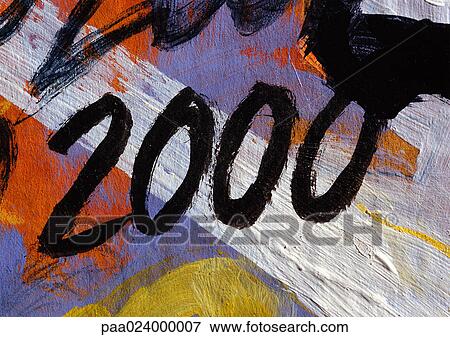 2000 text on painted surface View Large Photo Image Stock Photo - 2000 text on painted surface. Fotosearch