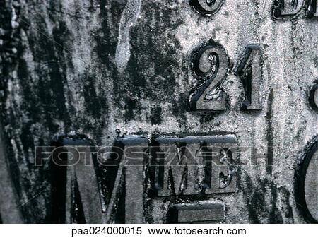 Stock Photography - 21 embossed in stone.. Fotosearch