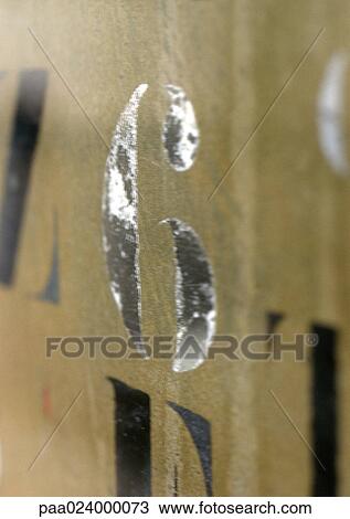 Stock Image - 6 text, stenciled. Fotosearch