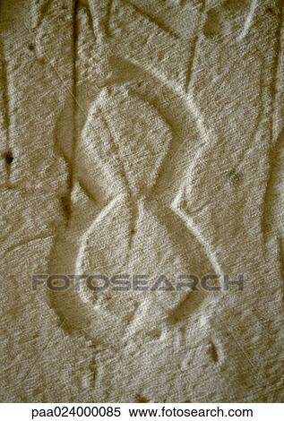 Stock Photography - 8 text, embossed. Fotosearch