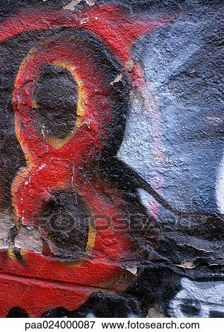 Stock Photo - 8 text, painted.. Fotosearch