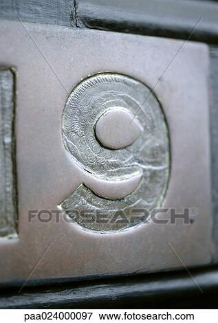9 text, engraved. View Large Photo Image Stock Photo - 9 text, engraved.. Fotosearch