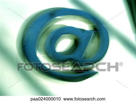 Stock Image - @, text, blurry.. Fotosearch