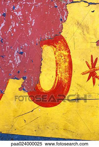 Stock Photography - Torn "0" text.. Fotosearch
