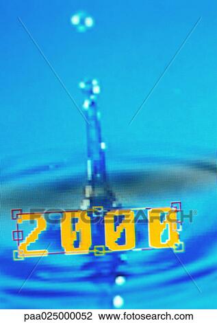 2000, text and drop falling into water View Large Photo Image Stock Image - 2000, text and drop falling into water. Fotosearch