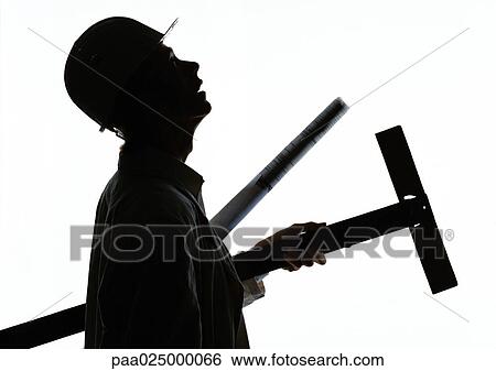 Architect, silhouette. View Large Photo Image Stock Photograph - Architect, silhouette.. Fotosearch