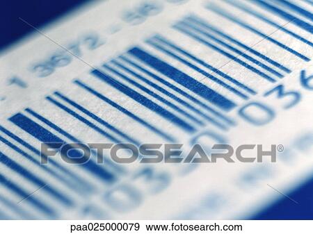 Stock Photo - Barcode, extreme close-up. Fotosearch