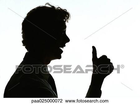 Man giving thumbs up, silhouette. View Large Photo Image Stock Image - Man giving thumbs up, silhouette.. Fotosearch