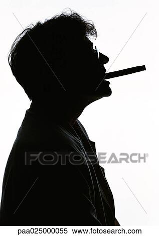 Man smoking, silhouette. View Large Photo Image Stock Photography - Man smoking, silhouette.. Fotosearch