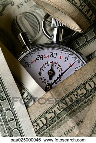 Money and stopwatch. View Large Photo Image Stock Photograph - Money and stopwatch.. Fotosearch
