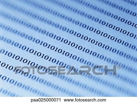 Stock Image - Rows of binary code. Fotosearch