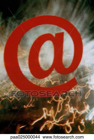 Picture - @, text.. Fotosearch