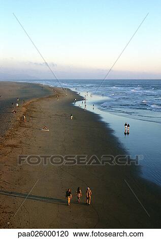 California, San Francisco, people walking on beach. View Large Photo Image Stock Image - California, San Francisco, people walking on beach.. Fotosearch