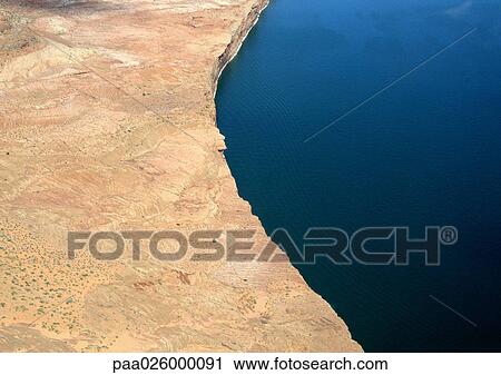 Colorado, Colorado River, shoreline, aerial view View Large Photo Image Stock Image - Colorado, Colorado River, shoreline, aerial view. Fotosearch
