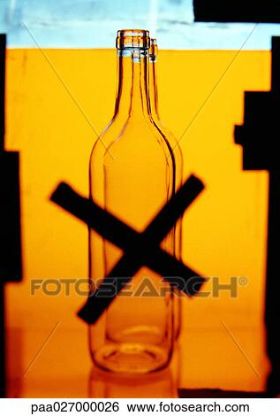 Bottles with x sign View Large Photo Image Stock Photograph - Bottles with x sign . Fotosearch