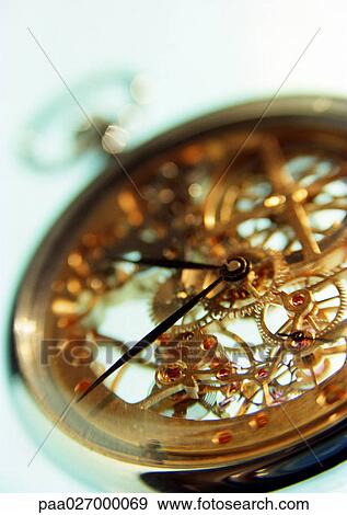Clockwork of pocket watch, close-up View Large Photo Image Stock Photo - Clockwork of pocket watch, close-up. Fotosearch