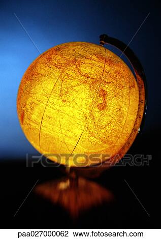 Illuminated globe View Large Photo Image Stock Image - Illuminated globe. Fotosearch