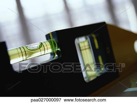 Stock Photo - Level, extreme close-up. Fotosearch