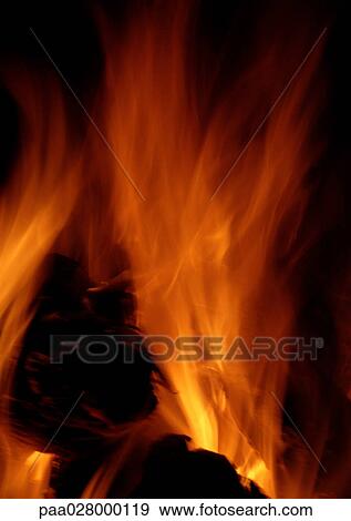 Stock Photo - Fire, blurred.. Fotosearch