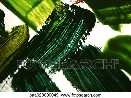 Stock Photo - Green paint strokes.. Fotosearch