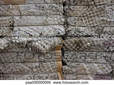 Bales of compacted egg cartons View Large Photo Image Stock Photography - Bales of compacted egg cartons. Fotosearch