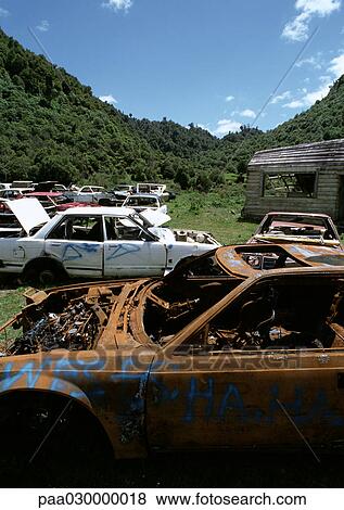 Car junkyard in rural area. View Large Photo Image Stock Photo - Car junkyard in rural area.. Fotosearch