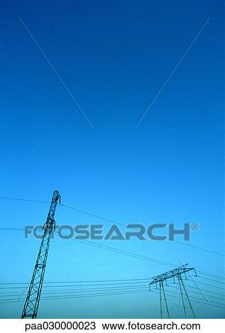 Stock Image - Electric wires.. Fotosearch