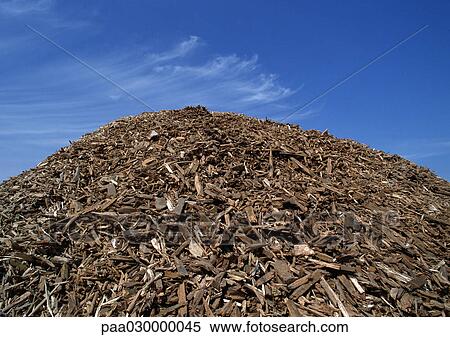 Stock Photography - Heaping pile of wood chips.. Fotosearch