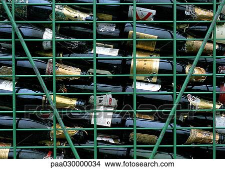 Rack of Champagne bottles, side view View Large Photo Image Picture - Rack of Champagne bottles, side view. Fotosearch