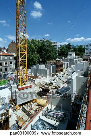 Stock Photo - Construction site, high angle view. Fotosearch