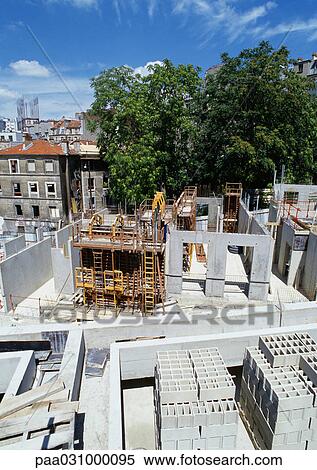 Stock Photography - Construction site, high angle view. Fotosearch