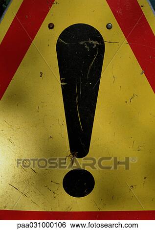 Stock Photograph - Danger sign, close-up. Fotosearch