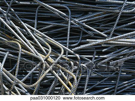 Stock Image - Metal rods, close-up. Fotosearch
