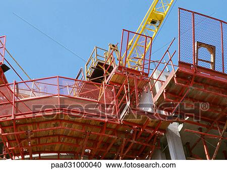 Stock Image - Scaffoldings, low angle view. Fotosearch
