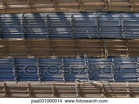 Picture - Steel building materials, close-up. Fotosearch