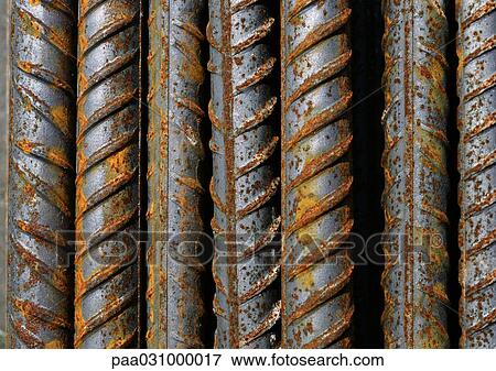 Steel rods, close-up View Large Photo Image Stock Photo - Steel rods, close-up. Fotosearch