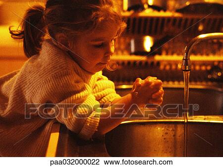 Girl washing hands View Large Photo Image Stock Image - Girl washing hands. Fotosearch