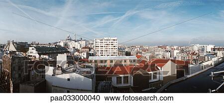 Stock Image - France, town, panoramic view. Fotosearch
