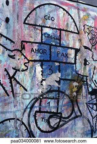 Clip Art - Hopscotch drawing, close-up. Fotosearch