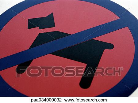 Drawing - No dogs sign, close-up. Fotosearch