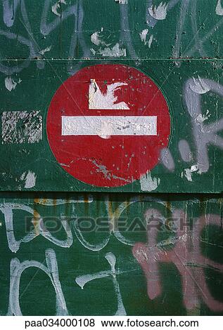 Stock Illustration - One-way street sign. Fotosearch