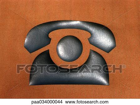 Phone sign, close-up View Large Illustration Stock Illustration - Phone sign, close-up. Fotosearch