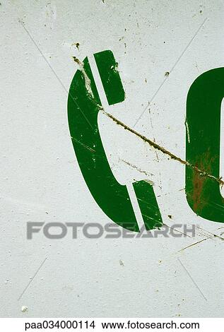 Stock Illustration - Phone symbol, close-up. Fotosearch