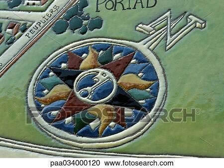 Clipart - Picture of compass, close-up. Fotosearch