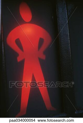 Red pedestrian crossing light, close-up View Large Illustration Stock Illustration - Red pedestrian crossing light, close-up. Fotosearch